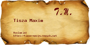 Tisza Maxim névjegykártya